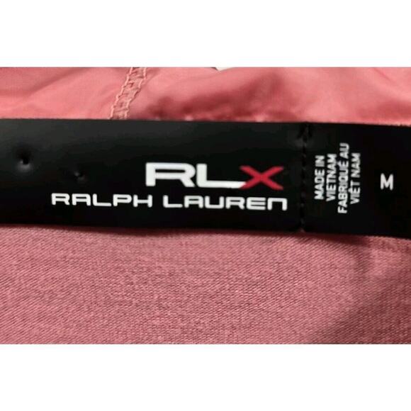 RLX Ralph Lauren Hoodie Women Medium Pink Pullover Sweatshirt Puffer Thumb Holes - Picture 3 of 11